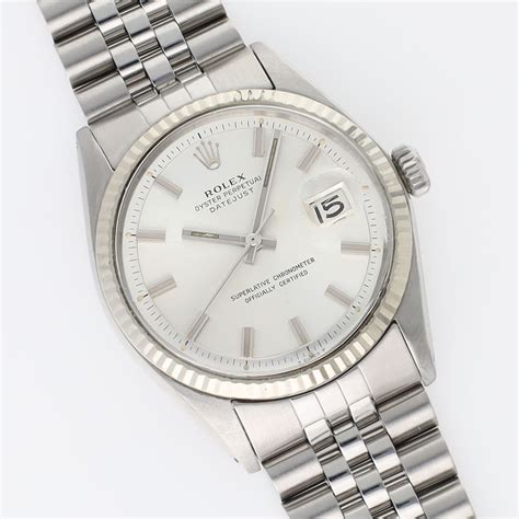 rare wide boy dial rolex|Rolex Datejust 1601 / Silver Grey Wide Boy Dial / .